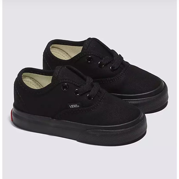 VANS ALL BLACK TODDLER CLASSIC SHOES - Picture 2 of 3